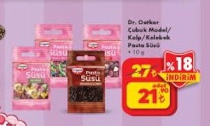 Dr. Oetker Çubuk Model/ Kalp/Kelebek Pasta Süsü 10 G