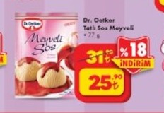 Dr. Oetker Tatlı Sos Meyveli 77 G