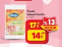 Piyale Şekerli Vanilin 15'Li