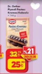 Dr. Oetker Pişmeli Pastacı Kreması Kakaolu 144 G
