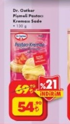 Dr. Oetker Pişmeli Pastacı Kreması Sade 130 G