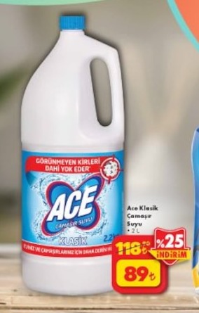 Ace Klasik Çamaşır Suyu 2,2 Lt