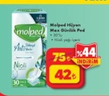 Molped Hijyen Max Günlük Ped 30'Lu