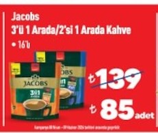 Jacobs 3'Ü 1 Arada/2'Si 1 Arada Kahve 16'Lı
