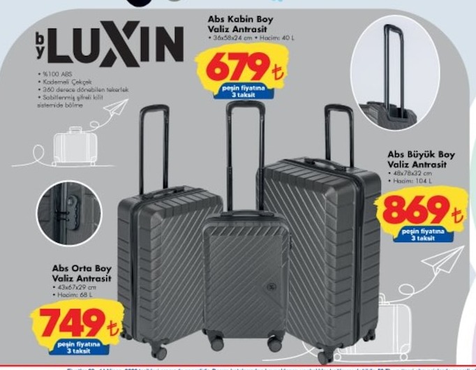 Abs Kabin Boy Valiz Antrasit