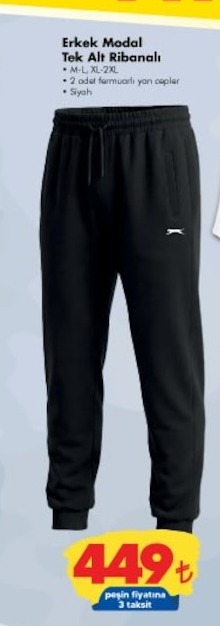 Erkek Modal Tek Alt Ribanalı