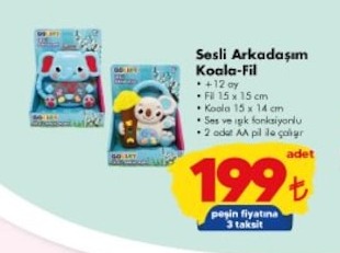 Sesli Arkadaşım Koala-Fil