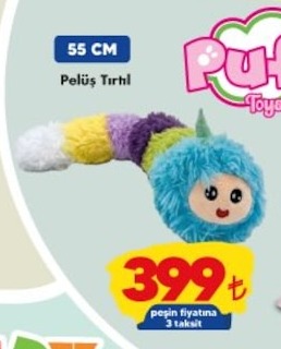 Puffy Oyuncak Peluş Tırtıl 55 Cm