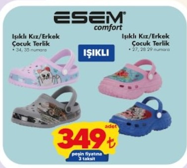 Esem Comfort Işıklı Kız/Erkek Çocuk Terlik