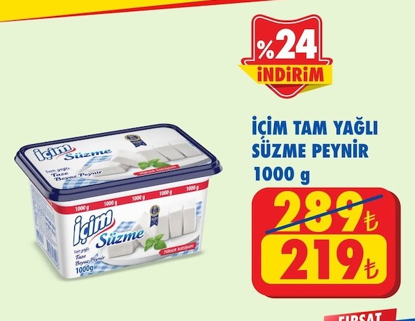 İçim Tam Yağlı Süzme Peynir 1000 G