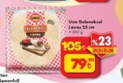Uno Geleneksel Lavaş 25 Cm 390 G