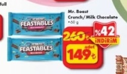 Mr. Beast Crunch/Milk Chocolate 60 G