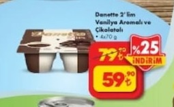 Danette 2'Li Vanilya Aromalı Ve Çikolatalı 4X70 G