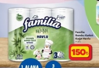 Familia Bambu Katkılı Kağıt Havlu 6'Lı