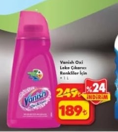 Vanish Oxi Leke Çıkarıcı Renkliler İçin 1L