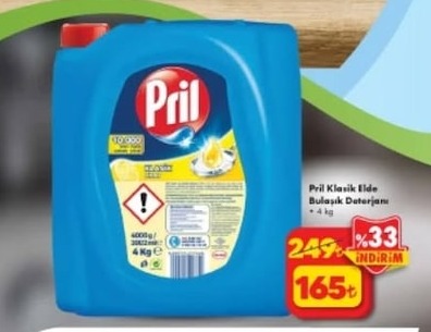 Pril Klasik Elde Bulaşık Deterjanı 4 Kg