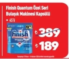 Finish Quantum Özel Seri Bulaşık Makinesi Kapsülü 45'Li