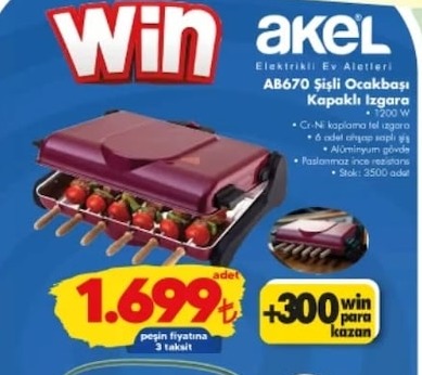 Akel Ab670 Şişli Ocakbaşı Kapaklı Izgara