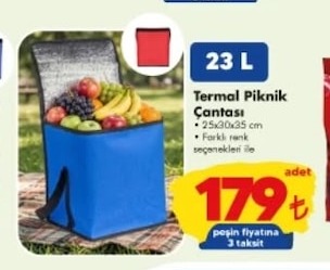 Termal Piknik Çantası 23 L