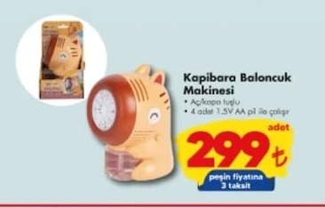 Kapibara Baloncuk Makinesi