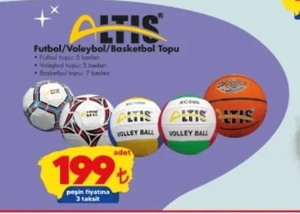 Altis Futbol/Voleybol/Basketbol Topu