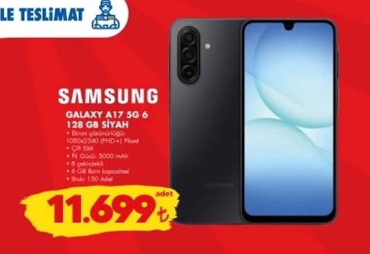 Samsung Galaxy A17 5G 6 128 Gb Siyah