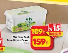 Mis Tam Yağlı Taze Beyaz Peynir 750G