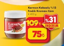 Karmen Kakaolu %13 Fındık Kreması Cam 400G