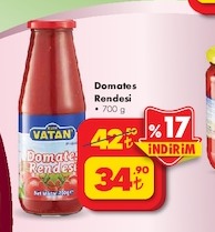Vatan Domates Rendesi 700 G