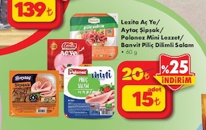 Lezita Aç Ye/ Aytaç Şipsak/ Polonez Mini Lezzet/ Banvit Pilic Dilimli Salam 60G