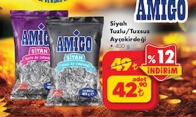 Amigo Siyah Tuzlu/Tuzsuz Ayçekirdeği 400G