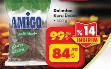 Amigo Dalından Kuru Üzüm 500G