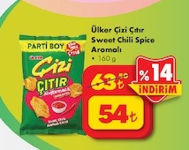Ülker Çizi Çıtır Sweet Chili Spice Aromalı 160G