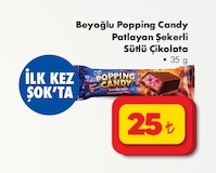 Beyoğlu Popping Candy Patlayan Şekerli Sütlü Çikolata 35G