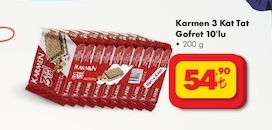 Karmen 3 Kat Tat Gofret 10'Lu 200G