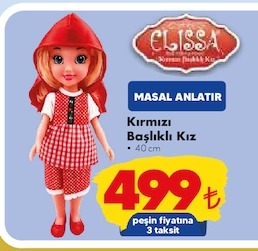 Kırmızı Başlıklı Kız Masal Anlatır 40 Cm