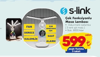 S-Link Çok Fonksiyonlu Masa Lambası