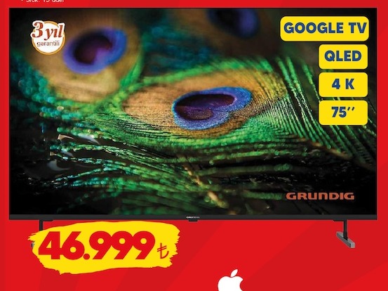 Grundig 75" Google Tv Qled 4K Televizyon