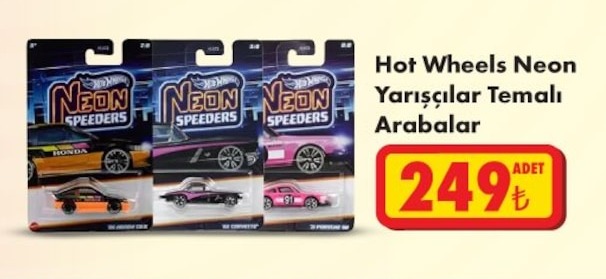 Hot Wheels Neon Yarışçılar Temalı Arabalar 1 Adet