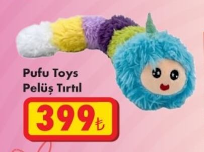 Pufu Toys Peluş Tırtıl 1 Adet