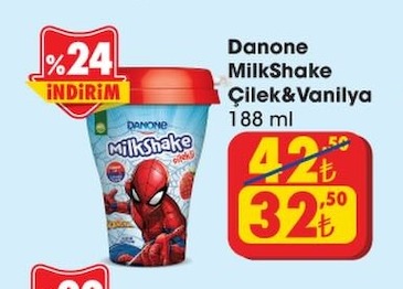 Danone Milkshake Çilek&Vanilya 188 Ml