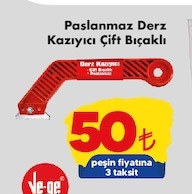Paslanmaz Derz Kazıyıcı Çift Bıçaklı