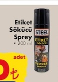 Steel Etiket Sökücü Sprey 200Ml