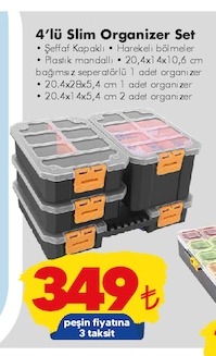 4'Lü Slim Organizer Set