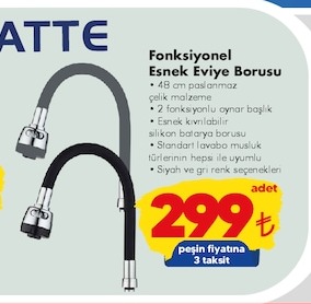 Fonksiyonel Esnek Evye Borusu