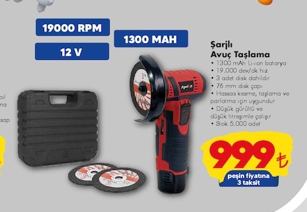 Şarjlı Avuç Taşlama