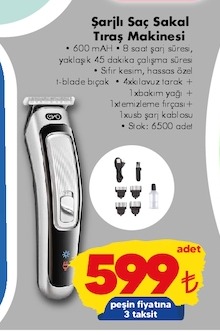 Şarjli Saç Sakal Tiraş Makinesi