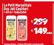 Le Petit Marseillais Duş Jeli Çeşitleri 650Ml Vanilya/Şeftali