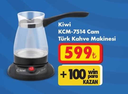 Kiwi Kcm-7514 Cam Türk Kahve Makinesi