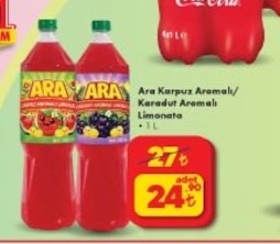 Ara Karpuz Aromalı/Karadut Aromalı Limonata 1 L
